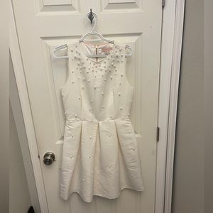 Ted Baker Pearl White Dress - Size 8